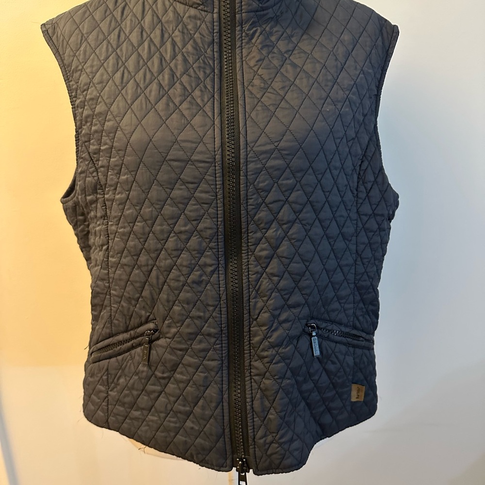 Barbour Quilted Navy Vest size 14 GUC - Picture 6 of 16